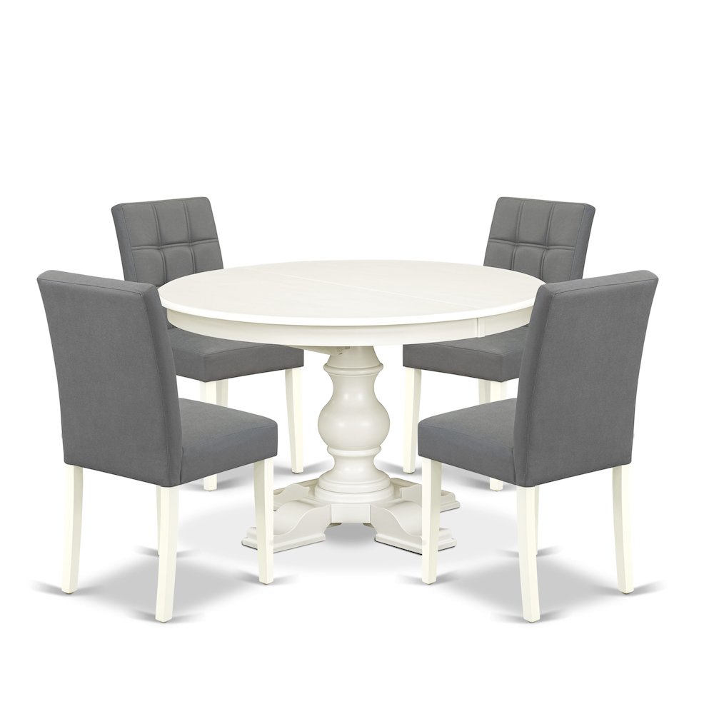 9-Piece Dining Table Set, Linen White. Picture 1