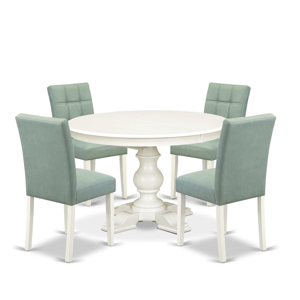 7-Piece Dining Room Set, Linen White. Picture 1