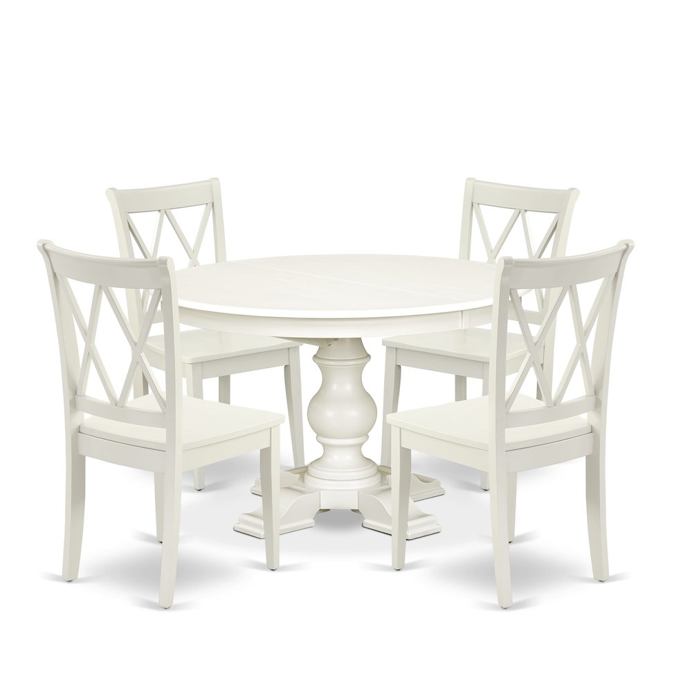 9-Piece Dining Table Set, Linen White. Picture 1