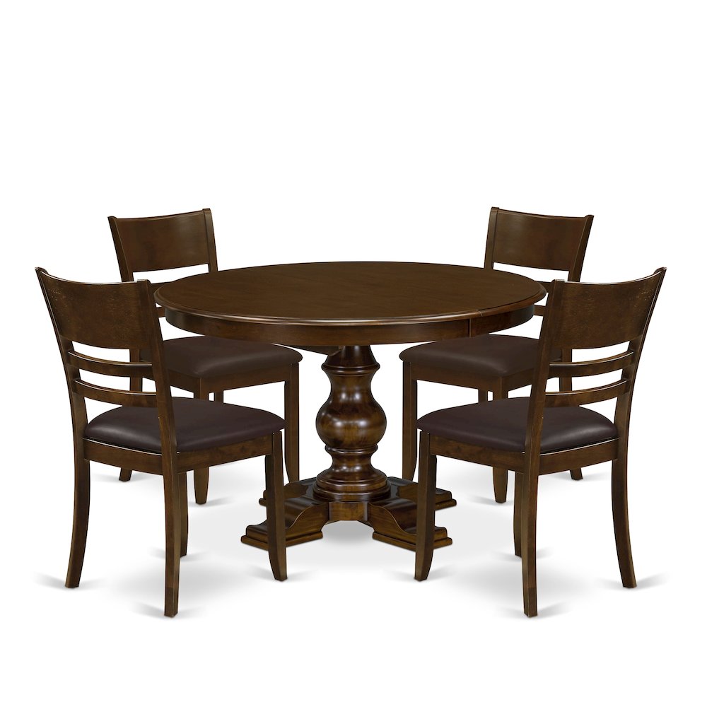 5-Piece Kitchen Set, Espresso. Picture 1