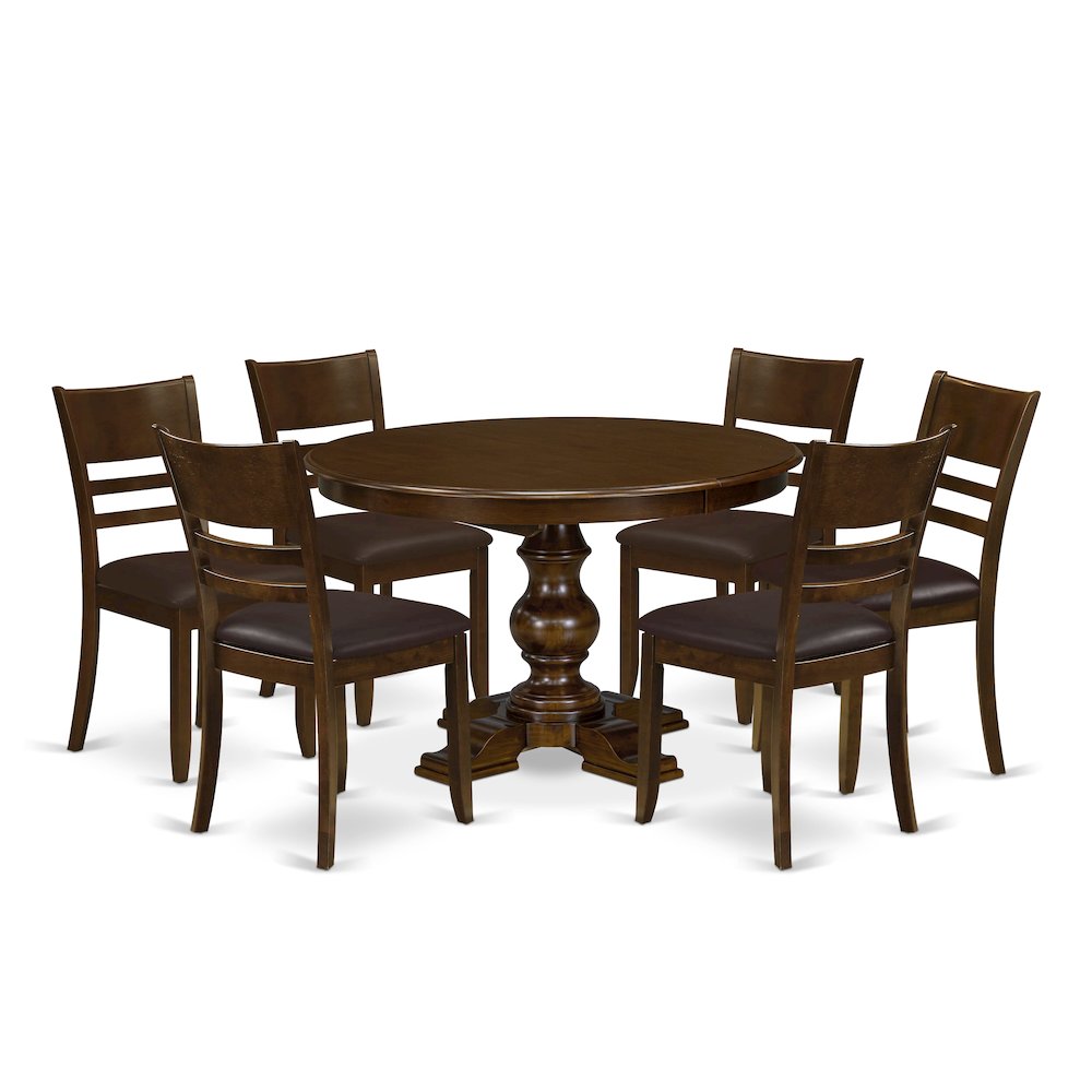 9-Piece Dining Table Set, Espresso. Picture 1
