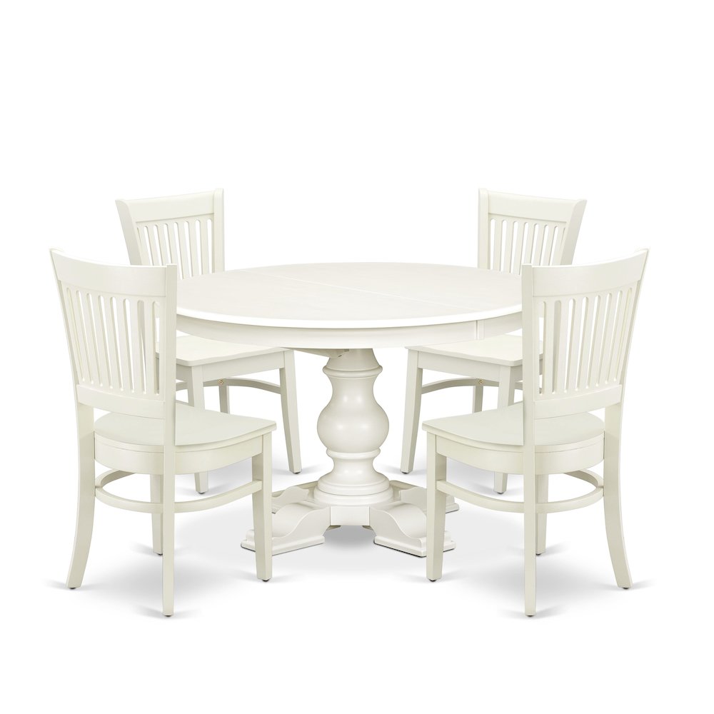 9-Piece Dining Room Set, Linen White. Picture 1