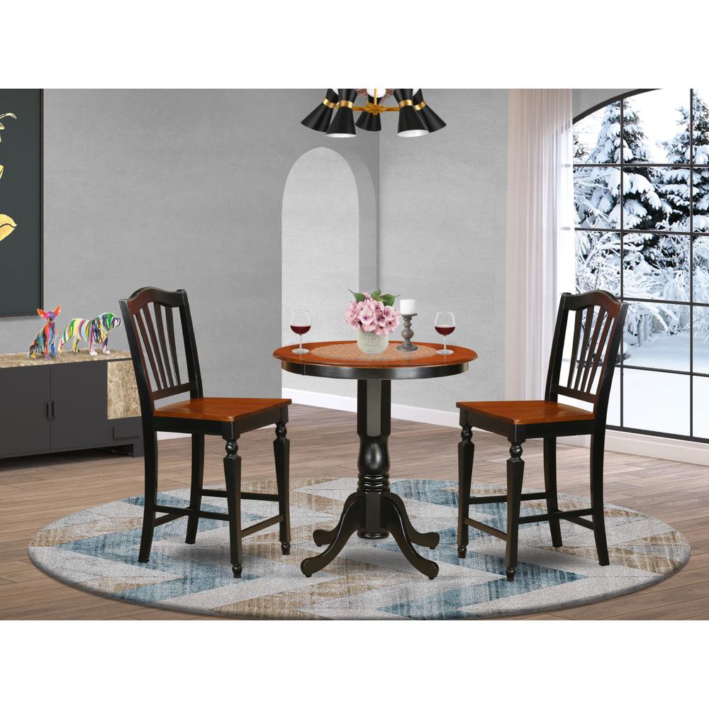 3  Pc  Dining  counter  height  set  -  high  top  Table  and  2  counter  height  stool.. Picture 2