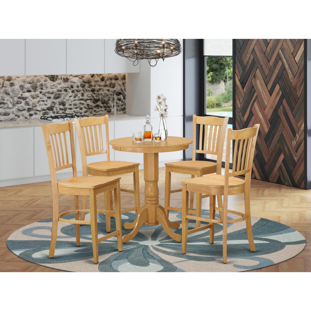 5  Pcpub  Table  set  -  Small  Kitchen  Table  and  4  counter  height  Dining  chair.. Picture 4