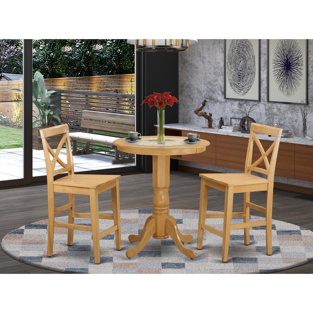 3 pcs Counter Height  Set-pub Table and 2 Dinette Chairs. Picture 4