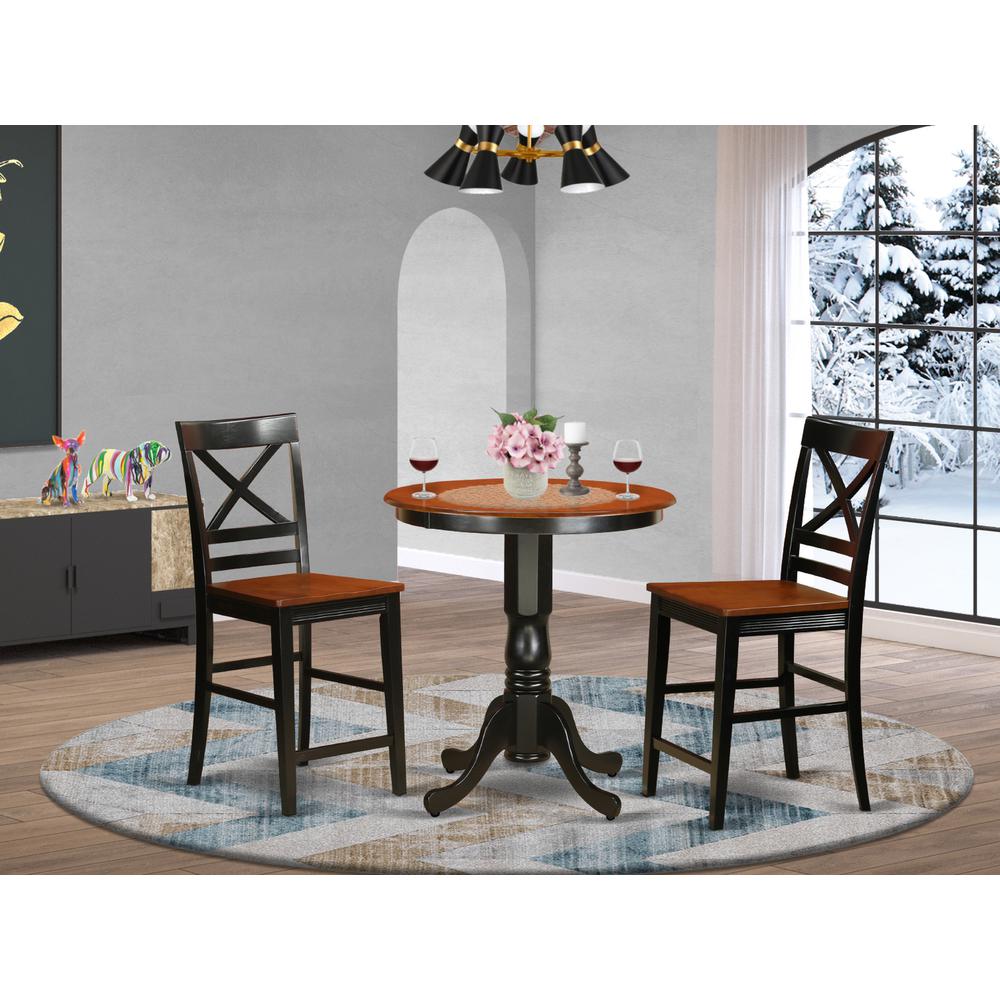 3  PC  counter  height  Table  and  chair  set  -  Dining  Table  and  2  counter  height  stool.. Picture 4