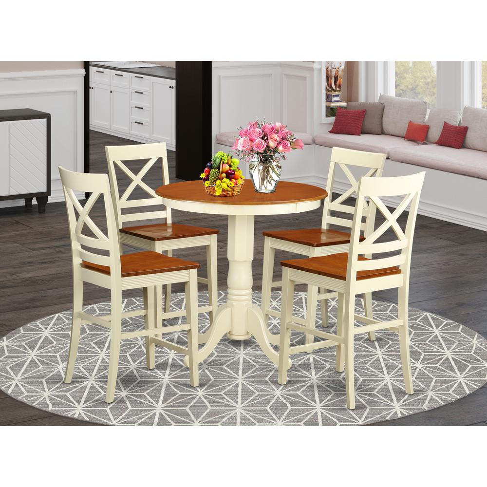 5  Pc  pub  Table  set-pub  Table  and  4  counter  height  Chairs. Picture 4