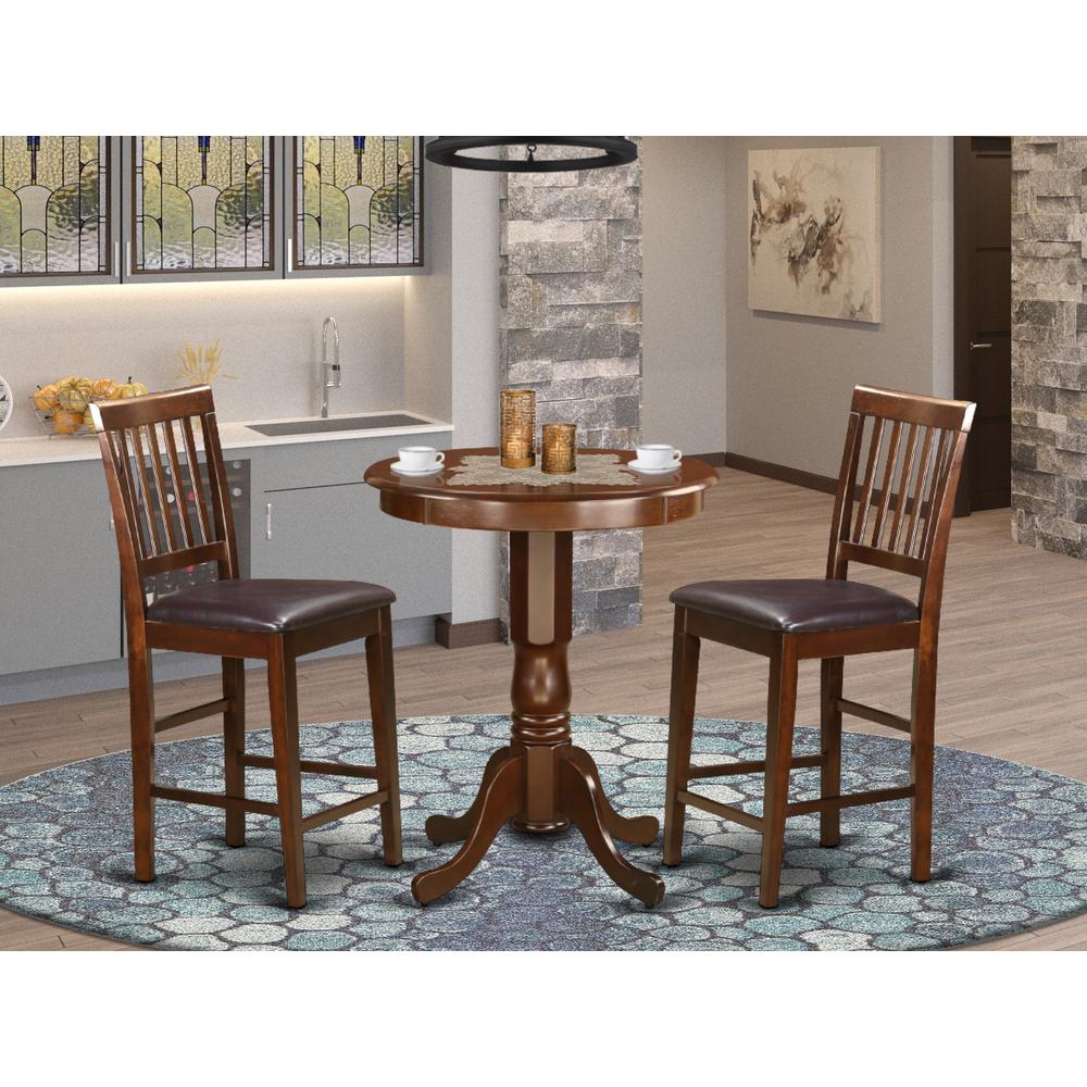 3  Pc  counter  height  Dining  set  -  Small  Kitchen  Table  and  2  bar  stools.. Picture 4