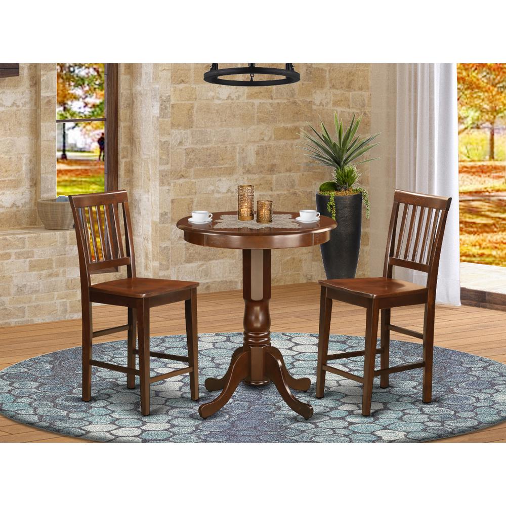 3  PC  counter  height  Table  and  chair  set-pub  Table  and  2  counter  height  Chairs. Picture 4