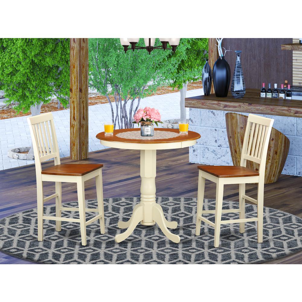 3  PC  counter  height  Dining  room  set  -  counter  height  Table  and  2  counter  height  stool.. Picture 4