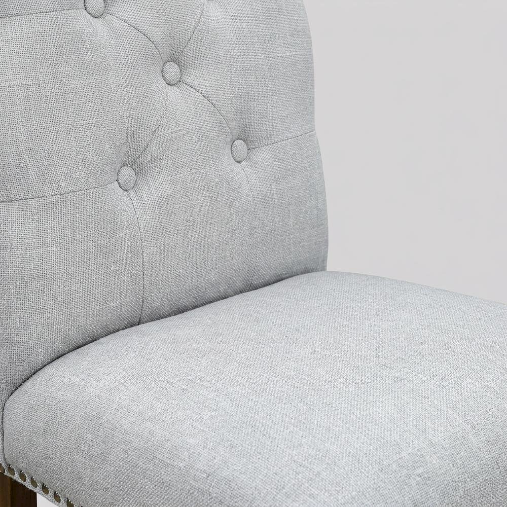 Upholstered Parsons Dining Chair with Walnut Legs for Kitchen or Dining Room, Set of 2. Picture 7