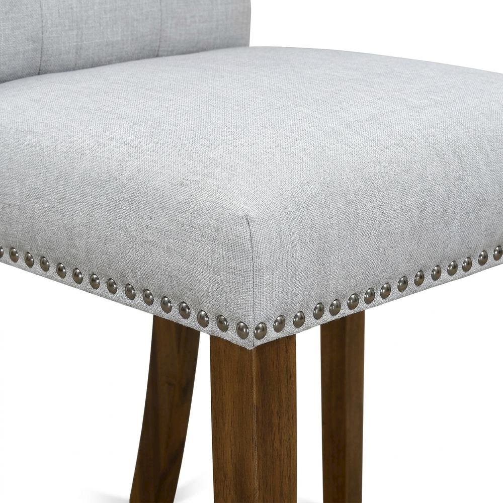 Upholstered Parsons Dining Chair with Walnut Legs for Kitchen or Dining Room, Set of 2. Picture 8