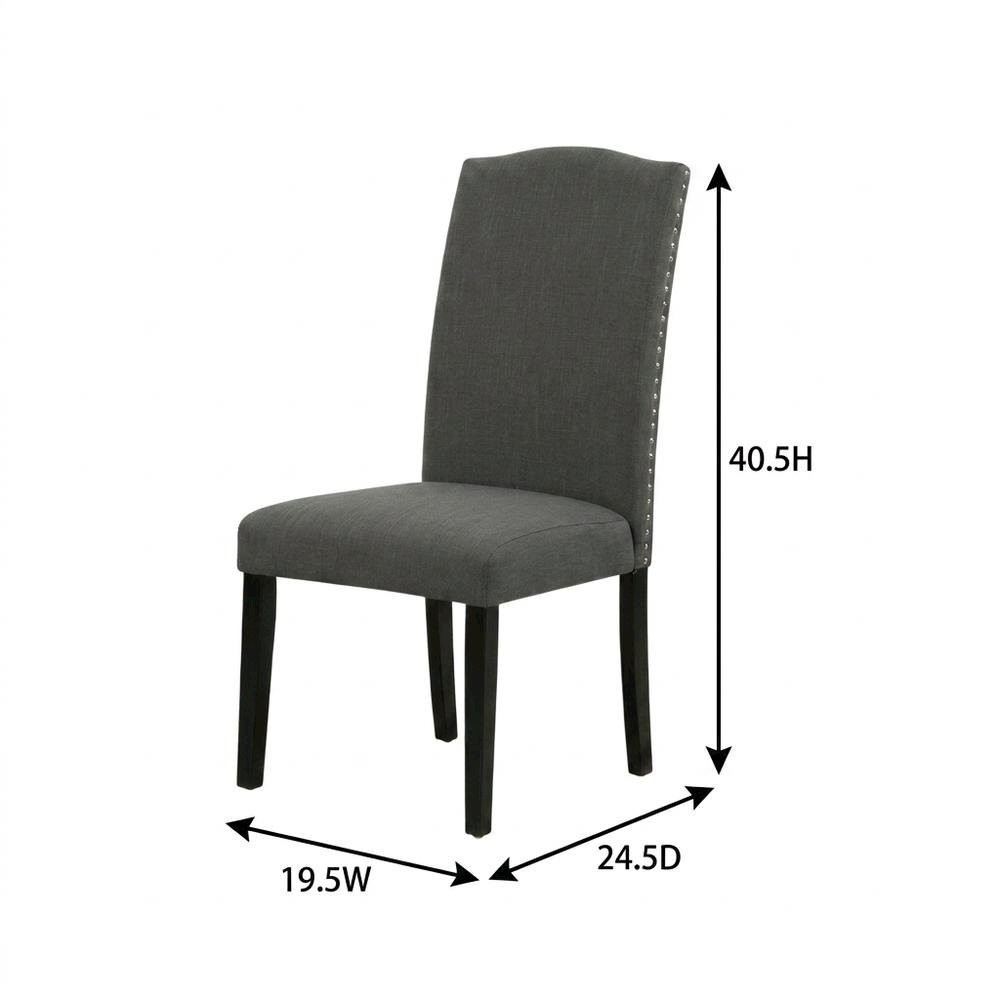 Fabric-Upholstered Parsons Dining Chair with High Back for Dining Room, Set of 2. Picture 6