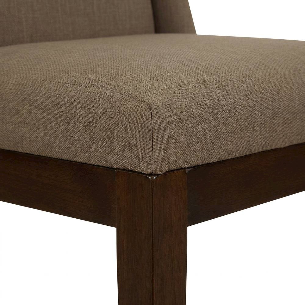 Upholstered Parsons Dining Chair with Wood Frame for Dining Room, Mahogany, Set of 2. Picture 8