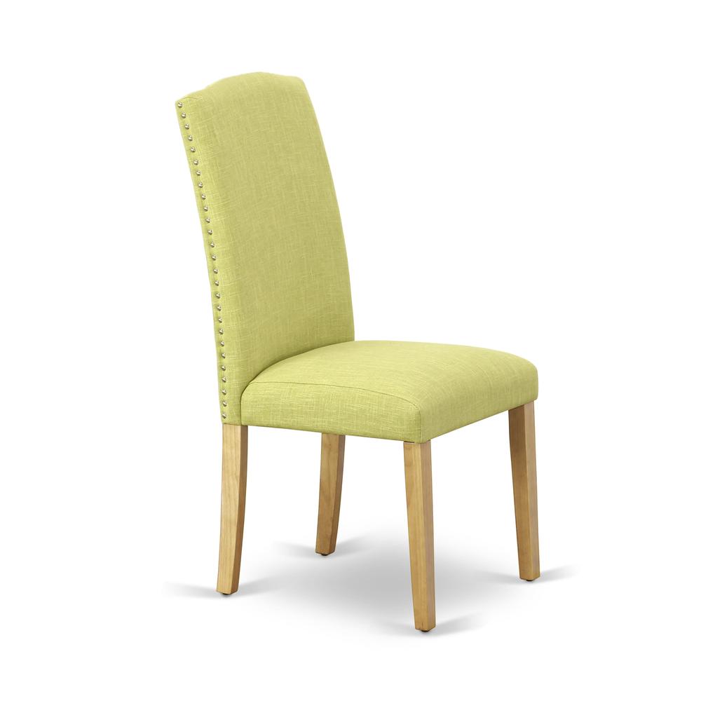 AMEN3-OAK-07 3 Piece DINETTE SET - 1 Dining Table and 2 Limelight Upholstered Dining Chairs - Oak Finish. Picture 6