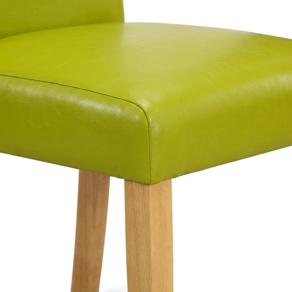 Parsons Dining Chair with High Back, Upholstered for Dining Room, Oak, Set of 2. Picture 8