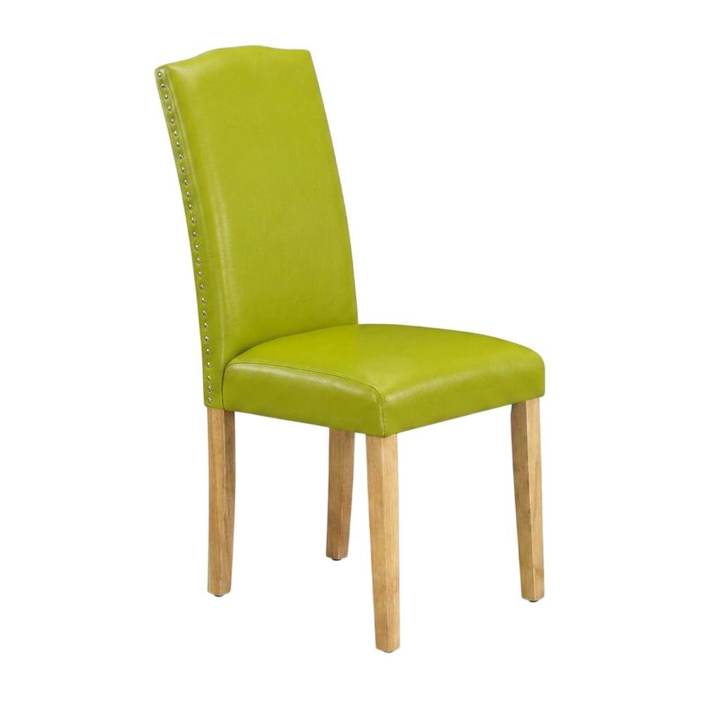 Parsons Dining Chair with High Back, Upholstered for Dining Room, Oak, Set of 2. Picture 5