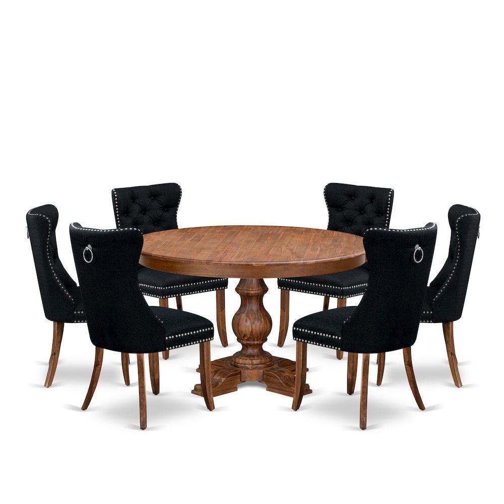 7-Piece Kitchen Set In Black Color. Picture 1