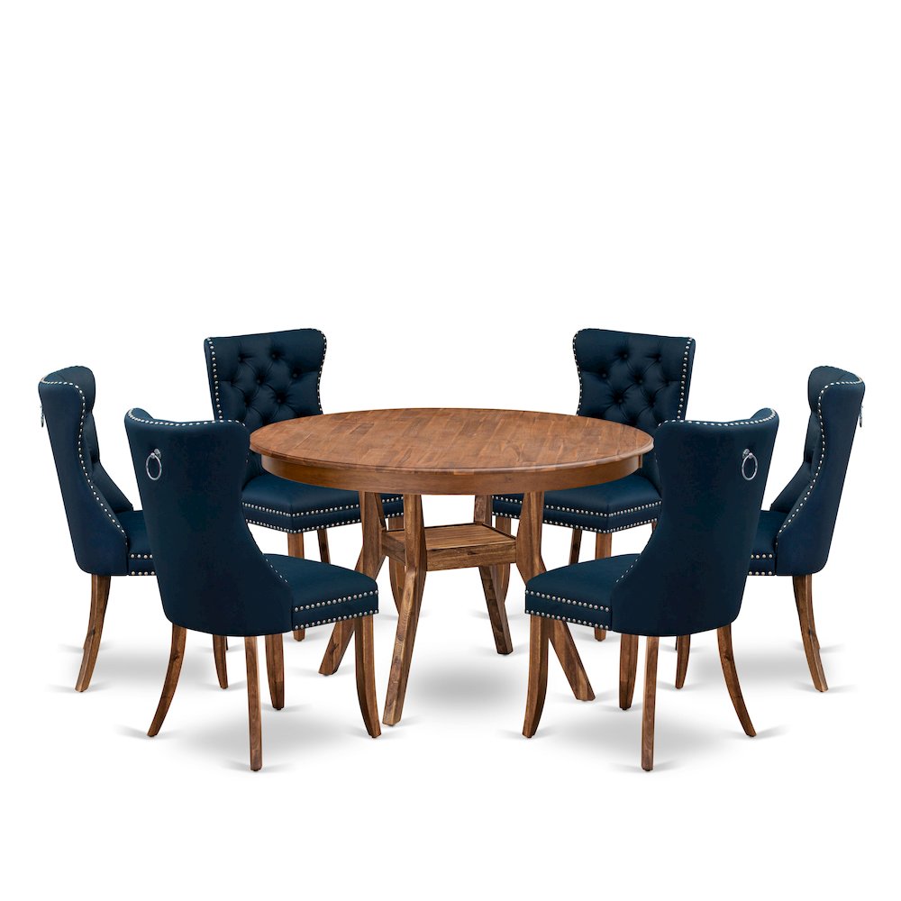 7-Piece Kitchen Set In Navy Blue Color. Picture 1