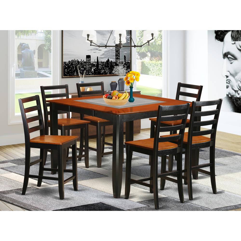 Pc pub Table set- Square Counter height Table and Dining Chairs