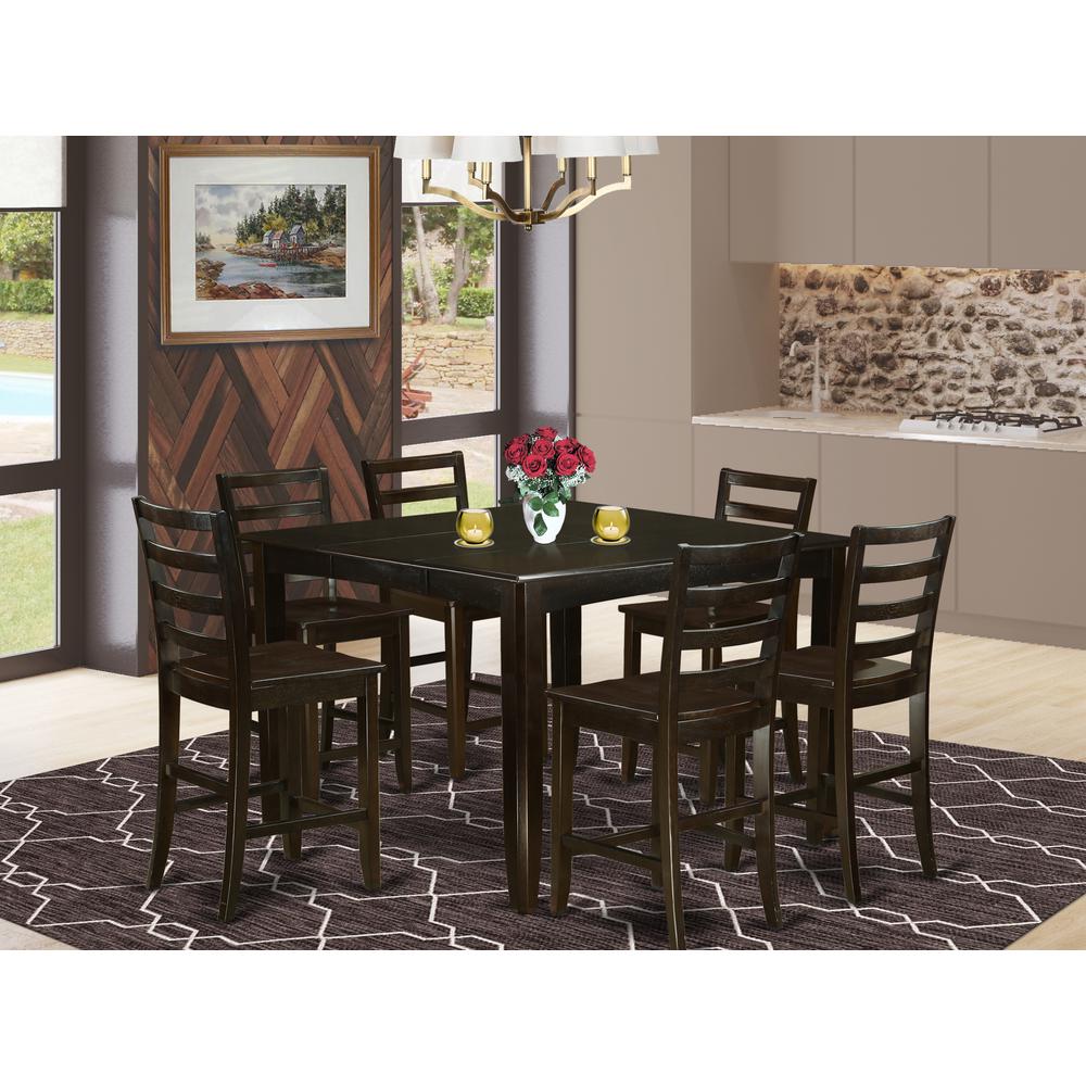 7  PC  counter  height  set-  Square  Table  plus  6  Kitchen  counter  Chairs. Picture 4