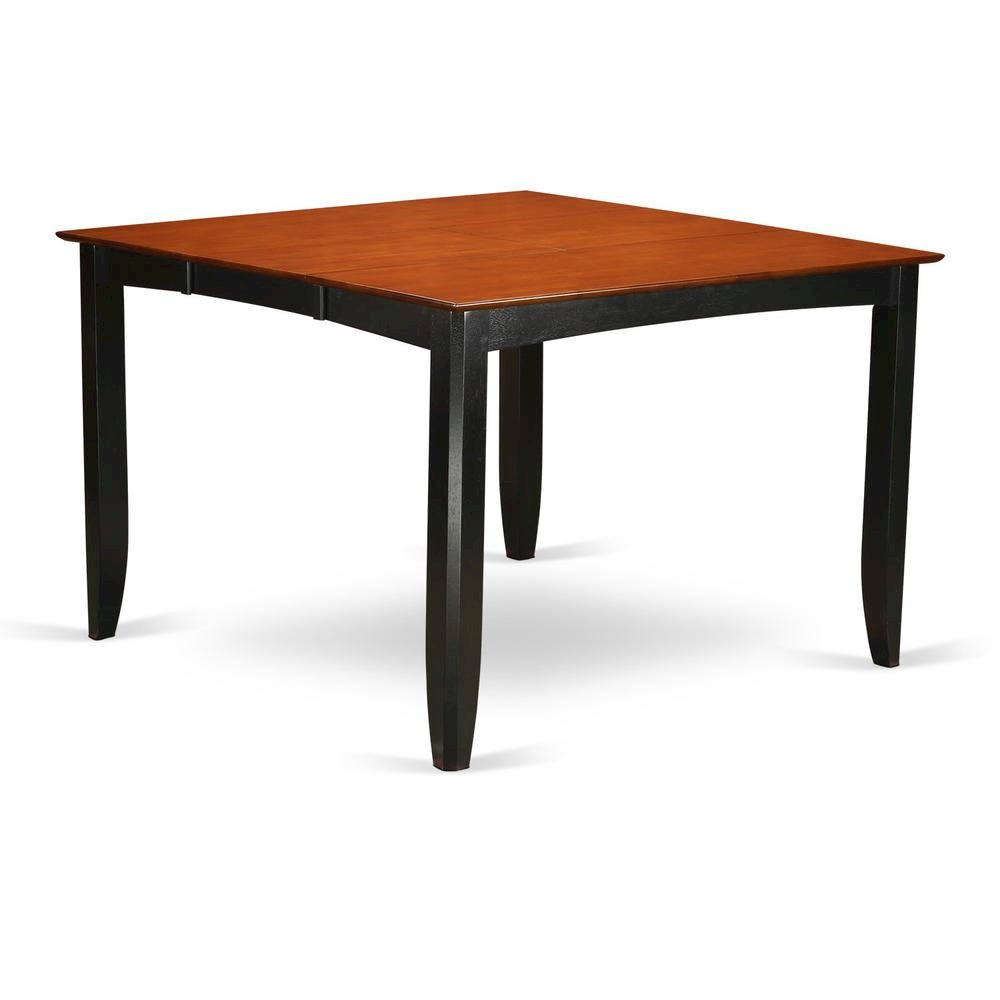 Square Dining Table Set for 8 with Counter Height Chairs in Black. Picture 3