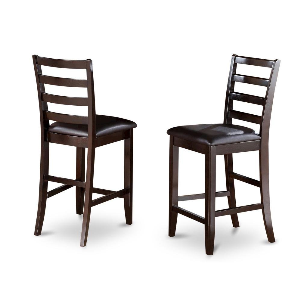 Square Counter Height Dining Table for 8 with Chairs in Brown Wood. Picture 4