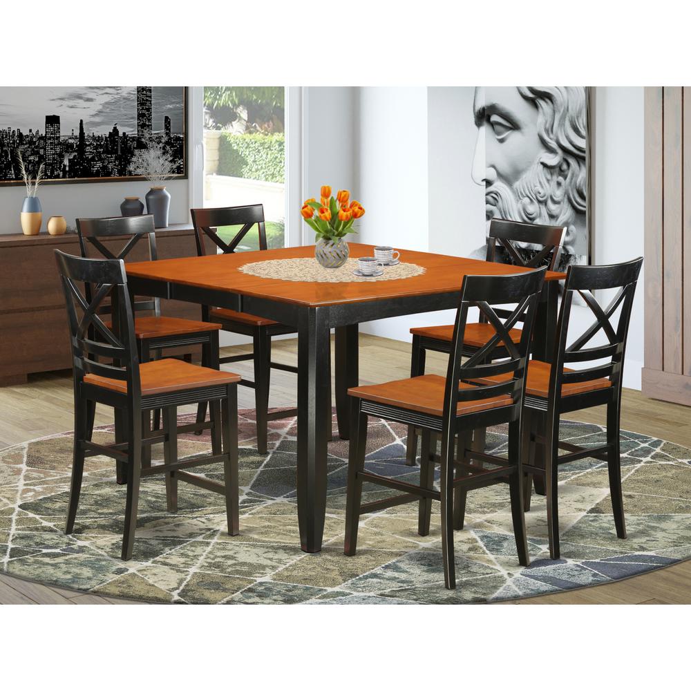 7  Pc  counter  height  Dining  room  set  -  Dining  Table  and  6  Kitchen  bar  stool.. Picture 4