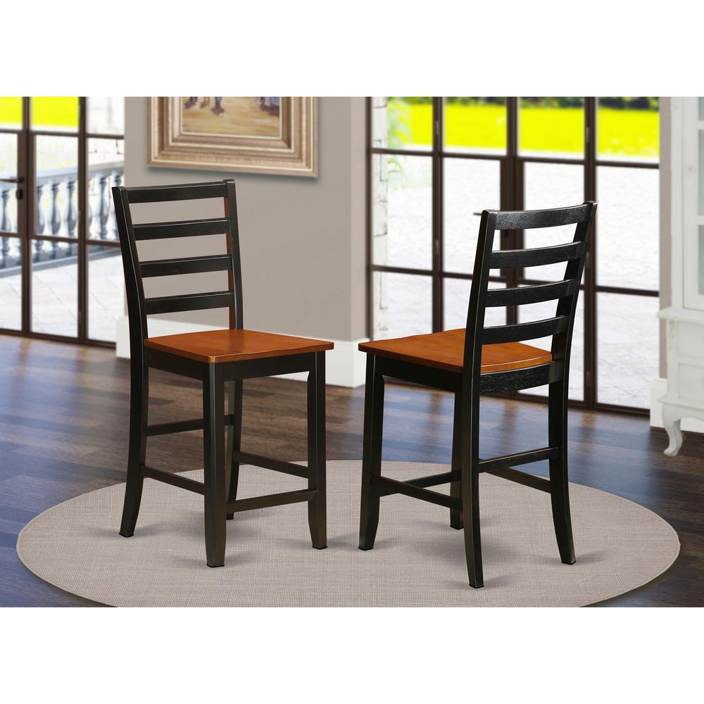 Fairwinds  Stool with  lader  back in Black  &  Cherry,  Set  of  2. Picture 3