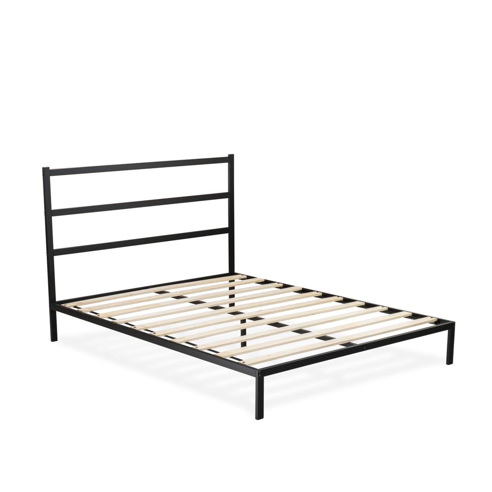 Fulton Queen Platform Bed with 5 Metal Legs - Magnificent Bed in Powder Coating Black Color. Picture 4
