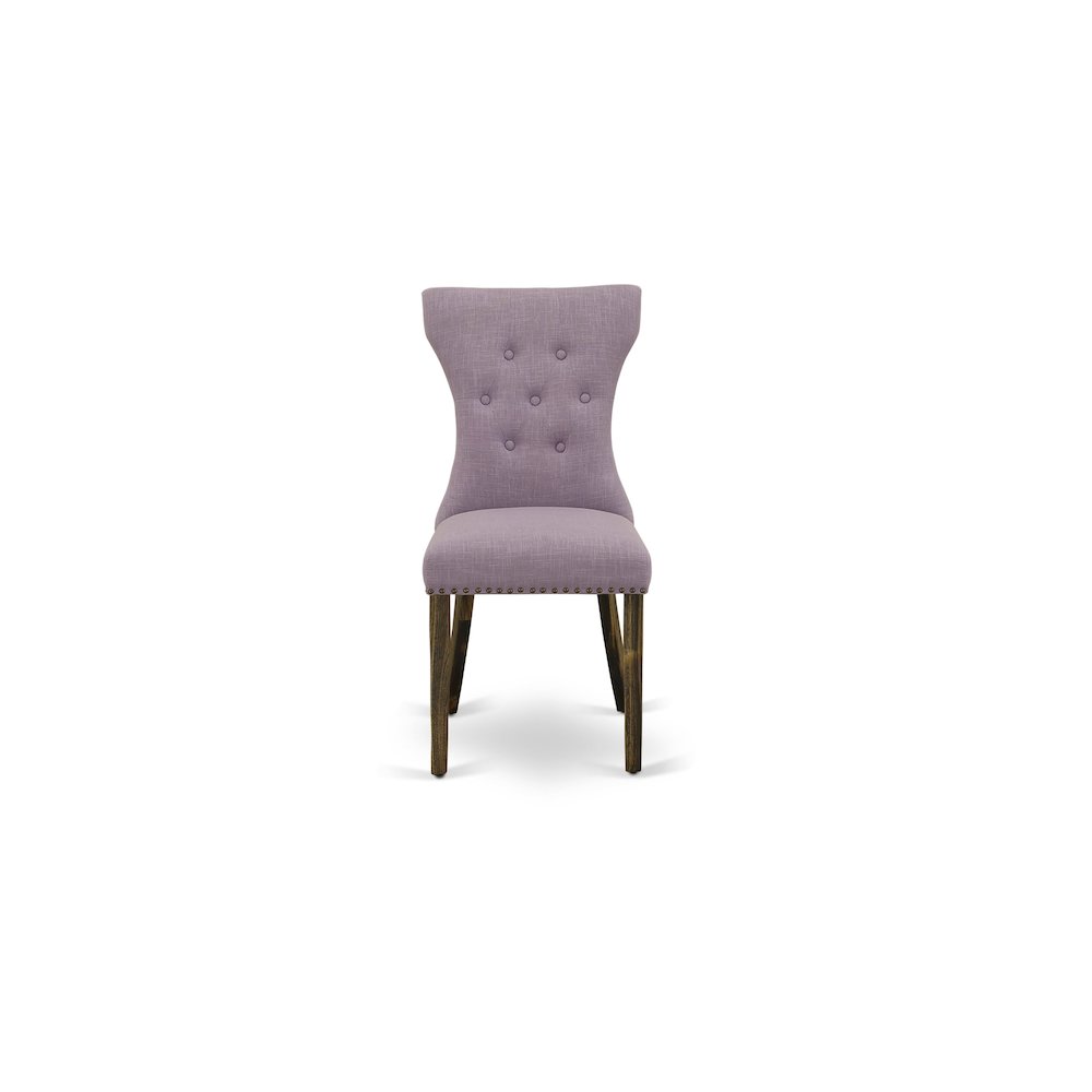7-pieces kitchen table and chairs with Chair’s Legs and Dahlia Linen Fabric. Picture 12
