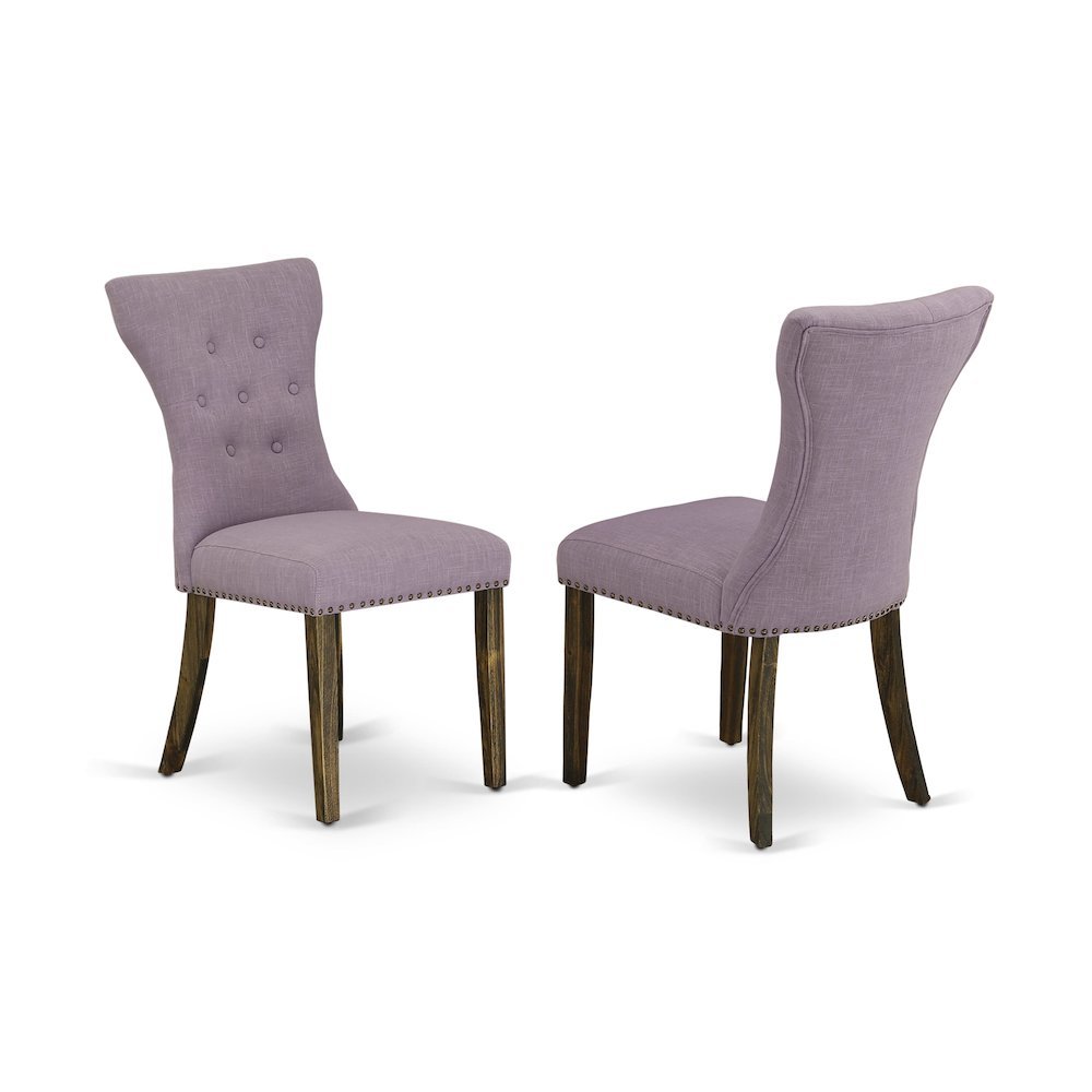 Fabric-Upholstered Parsons Dining Chair with High Back for Dining Room, Set of 2. Picture 1