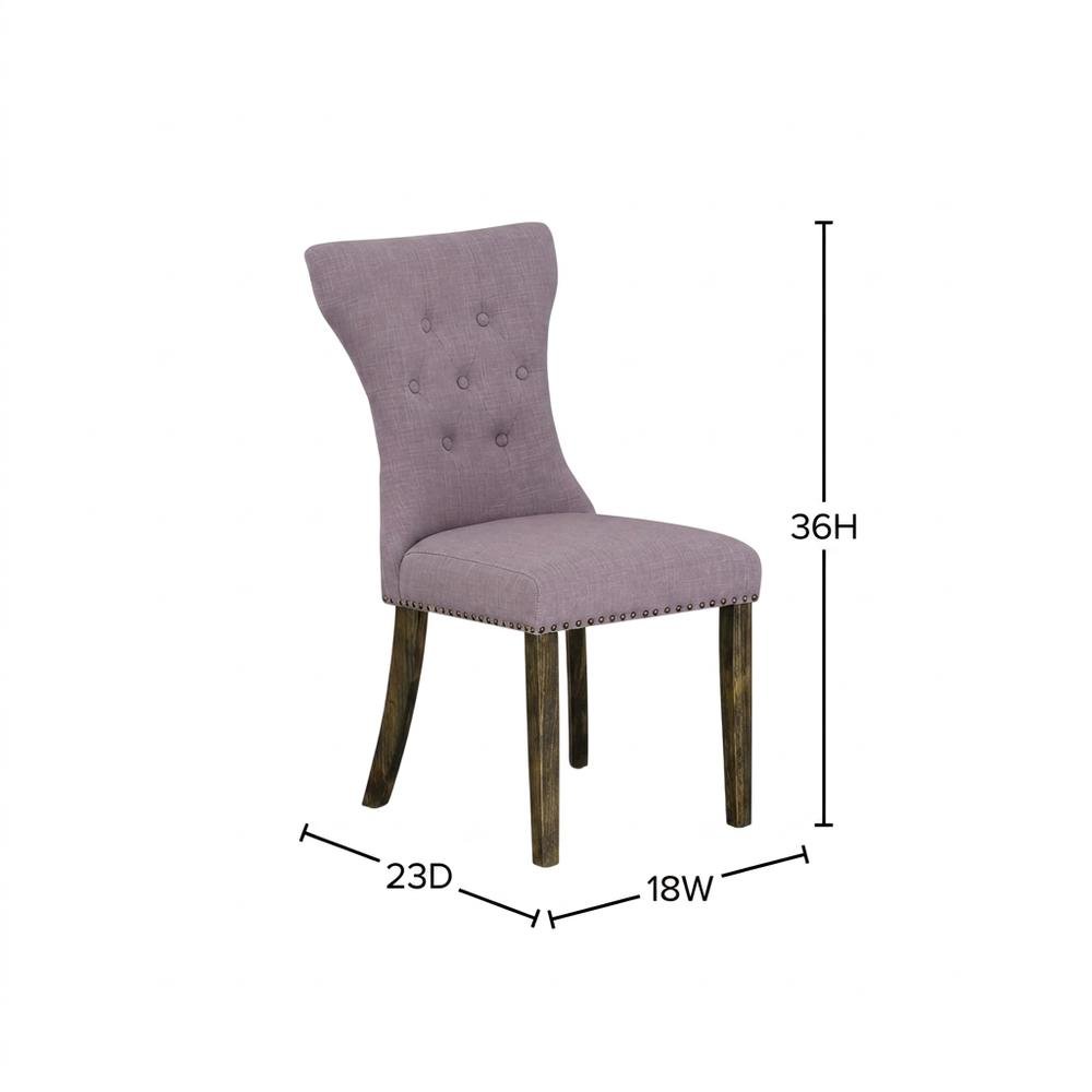 Fabric-Upholstered Parsons Dining Chair with High Back for Dining Room, Set of 2. Picture 6