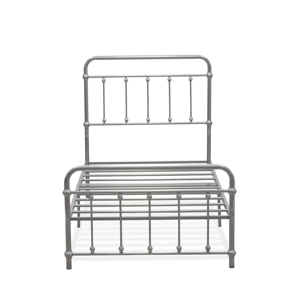 Garland Twin Bed Frame with 6 Metal Legs - Deluxe Bed Frame in Powder Coating Silver Color. Picture 3