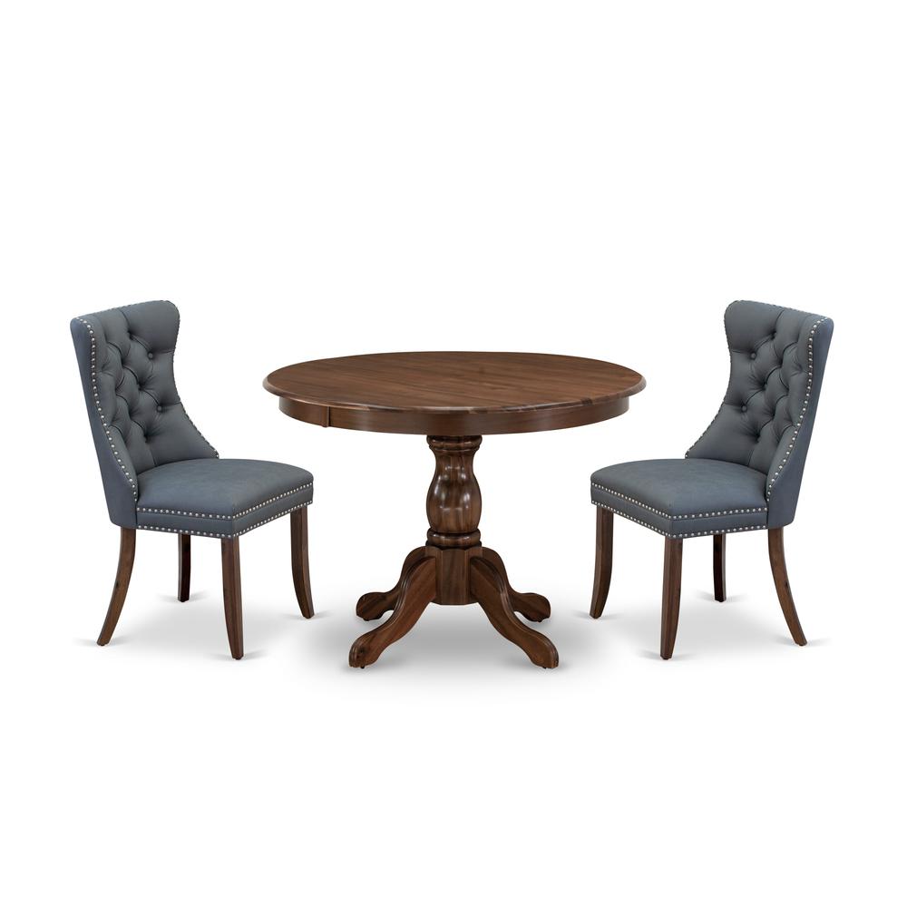 3 Piece Kitchen Table Set Includes a Round Dining Room Table and 2 Parson Chairs. Picture 6