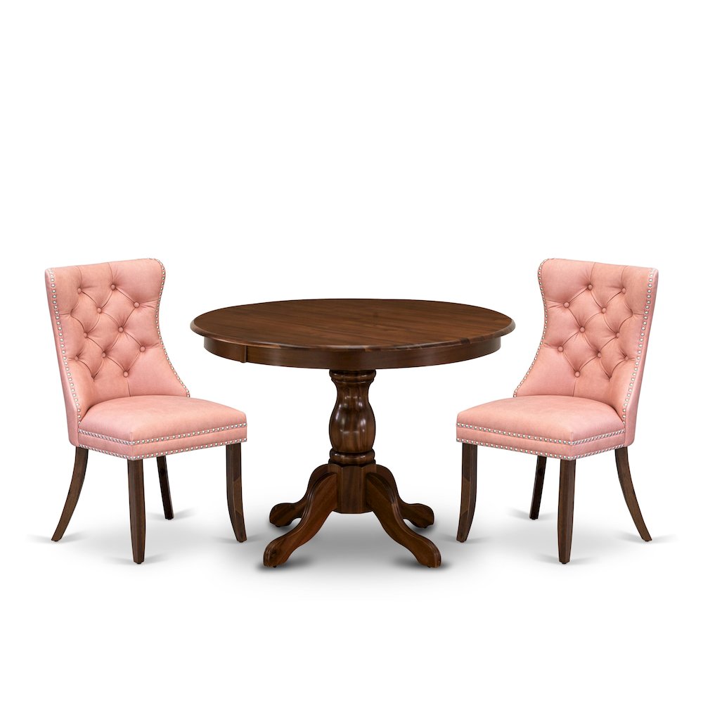 3 Piece Kitchen Table Set Contains a Round Dining Table. Picture 1