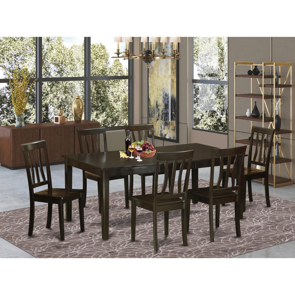7  Pc  formal  Dining  room  set-Table  with  Leaf  and  6  Kitchen  Chairs.. Picture 4