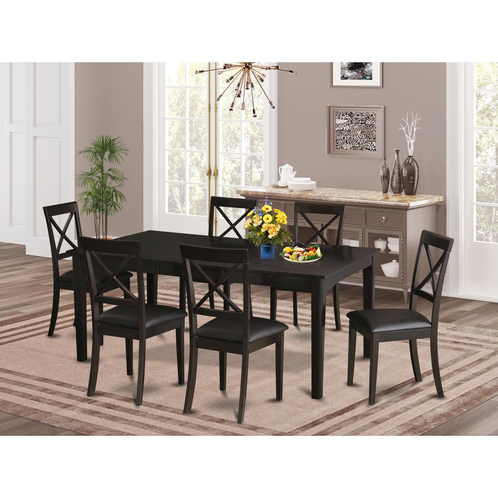 7  Pc  Dining  room  set-Dinette  Table  with  Leaf  and  6  Dinette  Chairs.. Picture 4