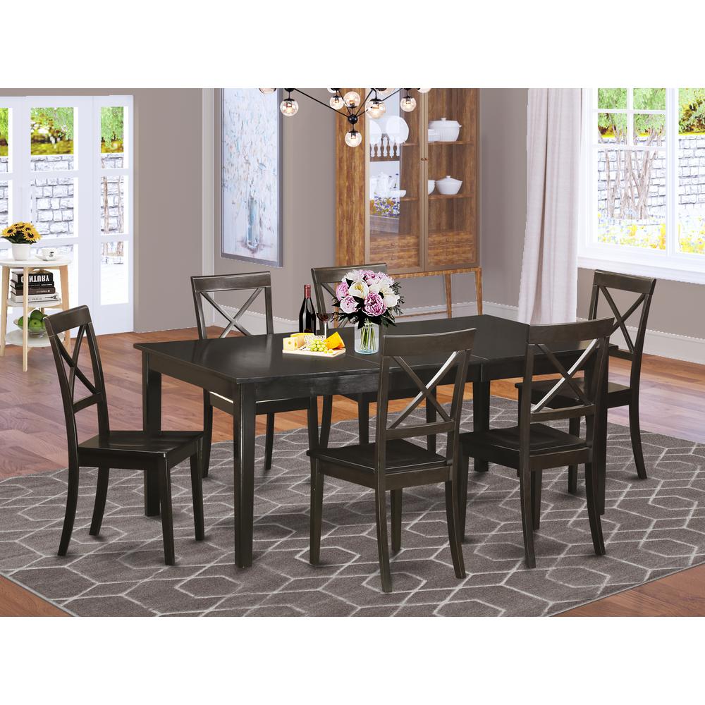 7  PC  Dining  room  set  for  6-Dining  Table  with  Leaf  and  6  Dinette  Chairs.. Picture 4