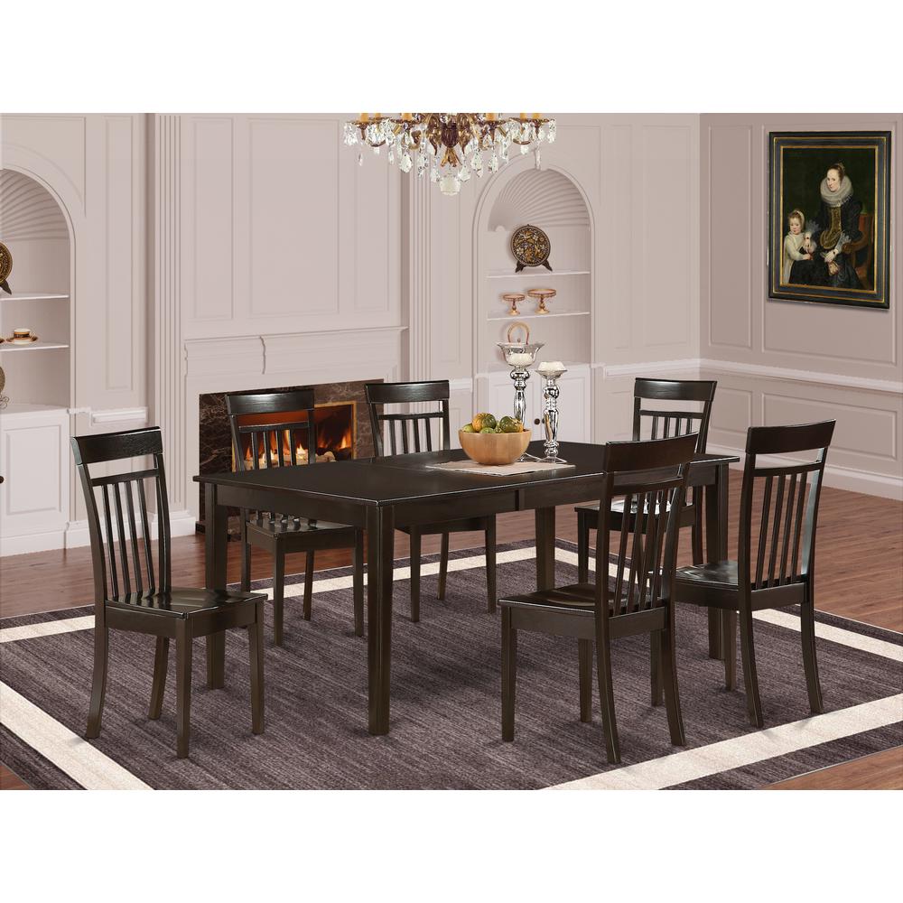 7  PC  Dining  room  set-Table  with  Leaf  together  with  6  Dining  Chairs.. Picture 4