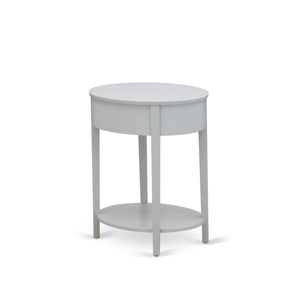 HI-14-ET Mid Century Nightstand with 1 Mid Century Modern Drawer, Stable and Sturdy Constructed - Urban Gray Finish. Picture 5