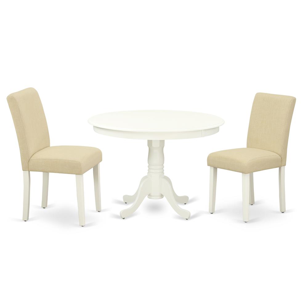 Dining Room Set Linen White, HLAB3-LWH-02. Picture 1