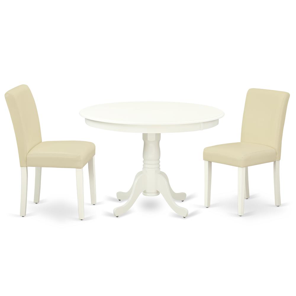 Dining Room Set Linen White, HLAB3-LWH-64. Picture 1
