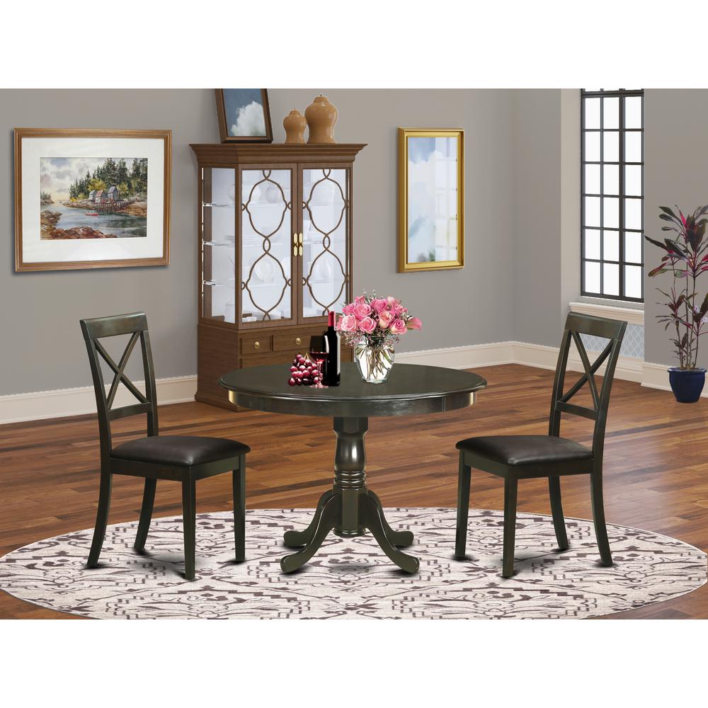 3  PC  Kitchen  nook  Dining  set-Dining  Table  and  2  Dining  Chairs. Picture 4