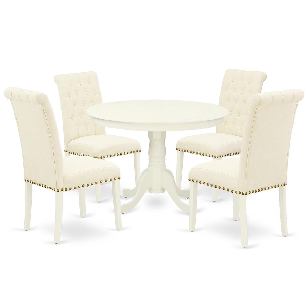 Dining Room Set Linen White, HLBR5-LWH-02. Picture 1