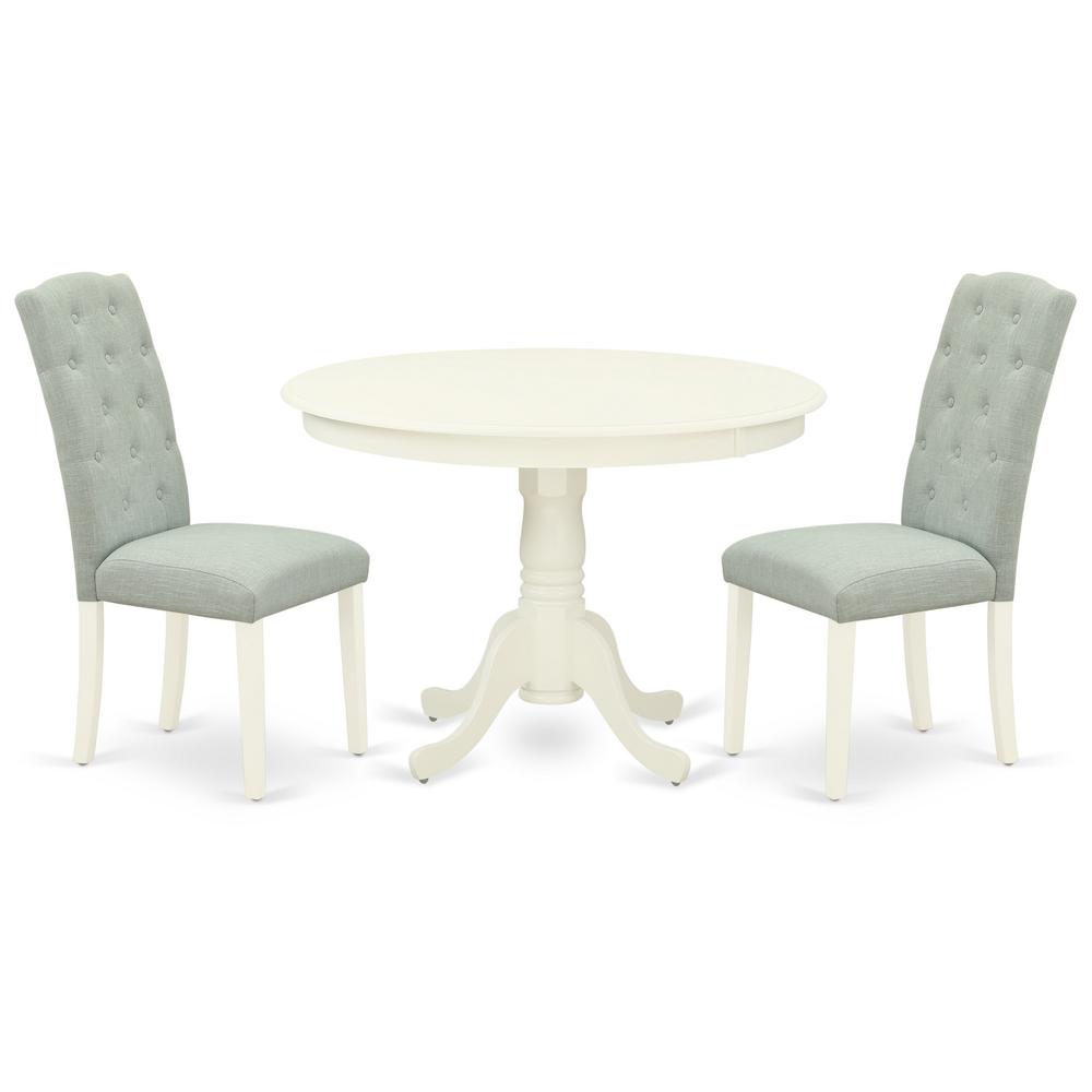 Dining Room Set Linen White, HLCE3-LWH-15. Picture 1