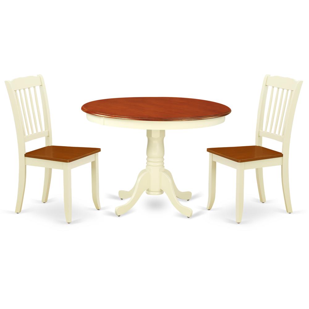 Dining Room Set Buttermilk & Cherry, HLDA3-BMK-W. Picture 1