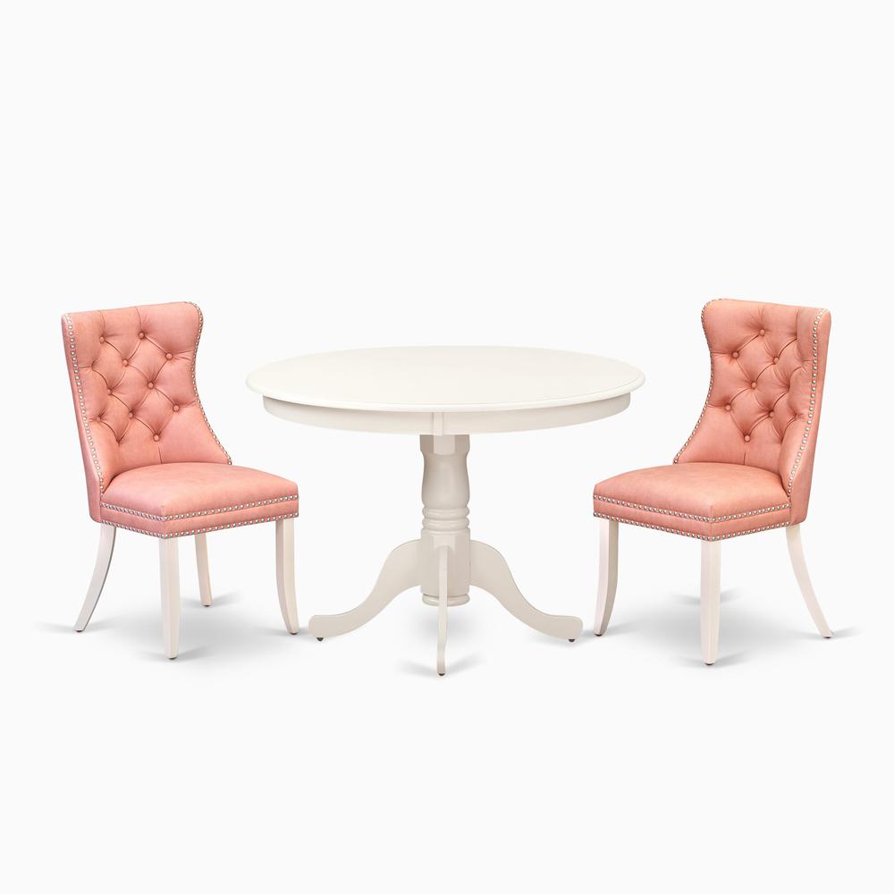 3 Piece Dining Table Set Consists of a Round Dining Table with Pedestal. Picture 6