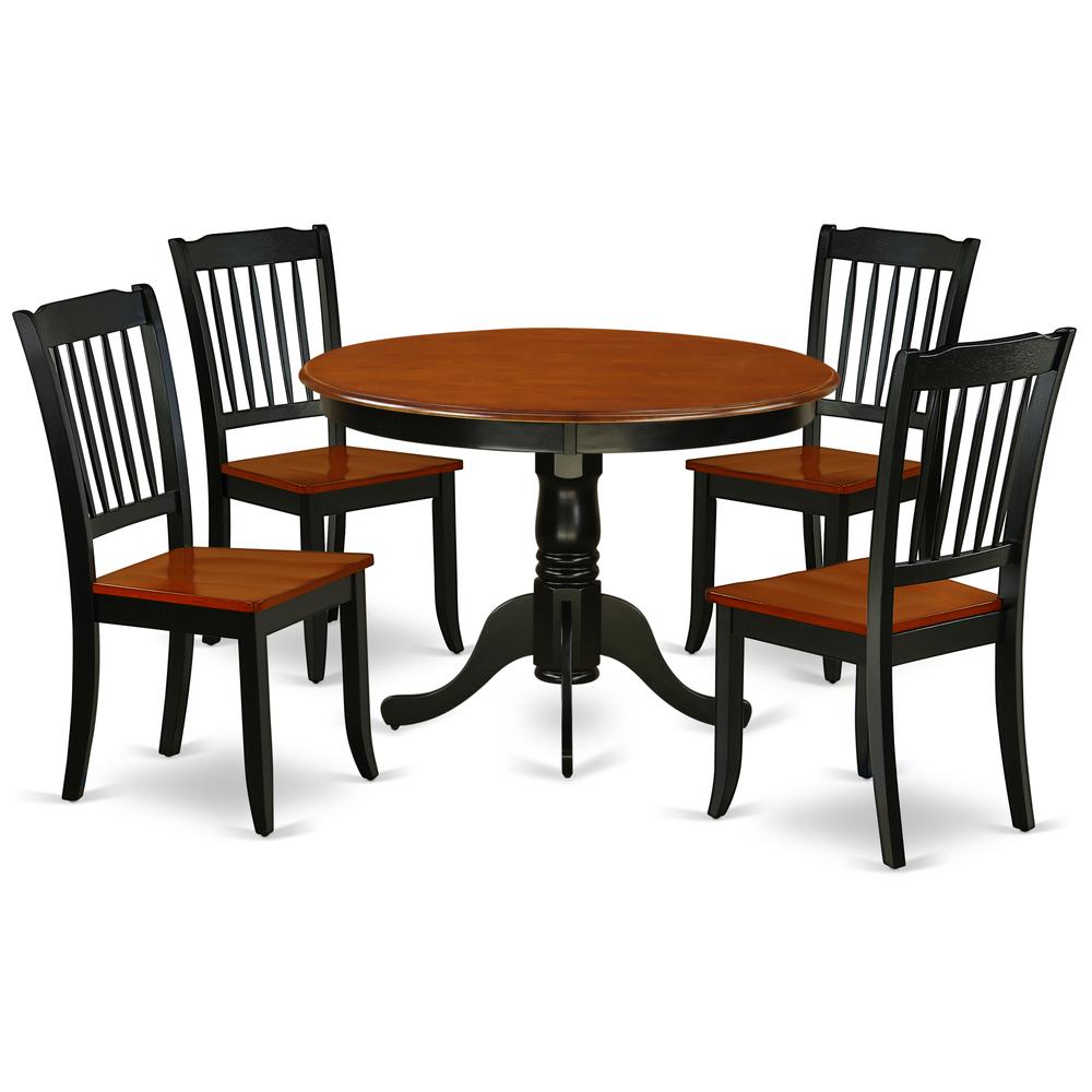 Dining Room Set Black & Cherry, HLDA5-BCH-W. Picture 1