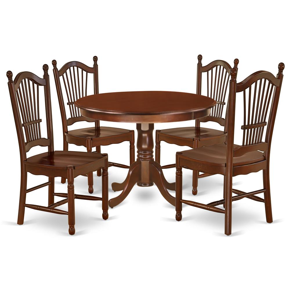 Dining Room Set Mahogany, HLDO5-MAH-W. Picture 1